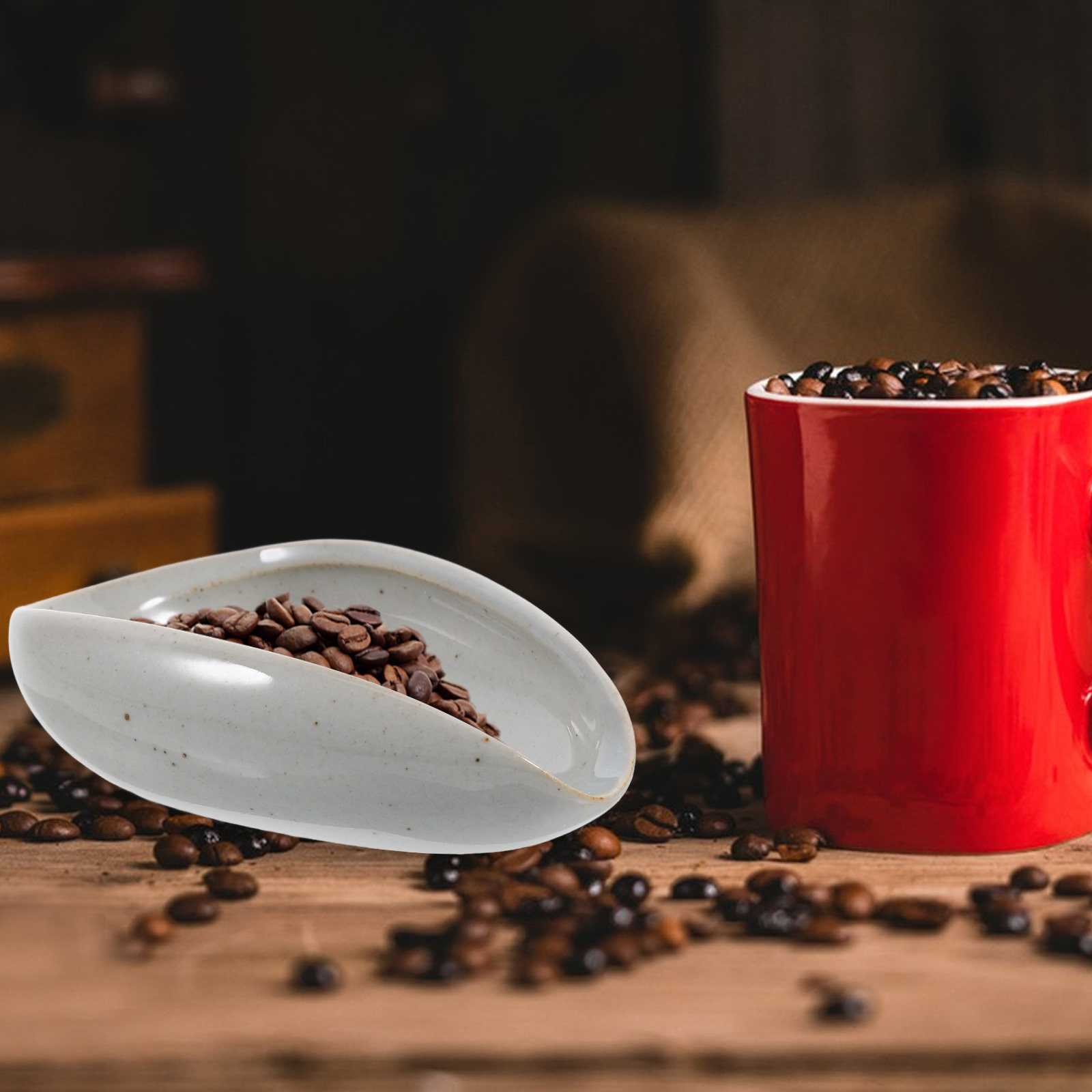 Coffee And Tea Bar - Ceramic Coffee Bean Dosing Tray Multi-Function