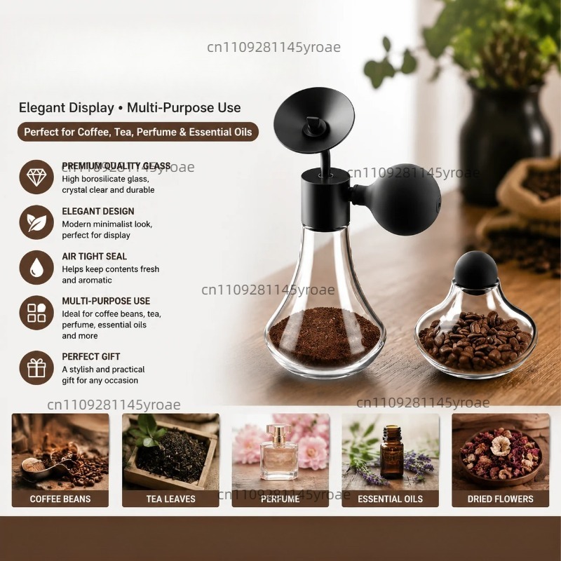 Coffee And Tea Glass - Glass Aroma Sample Bottle Coffee Bean