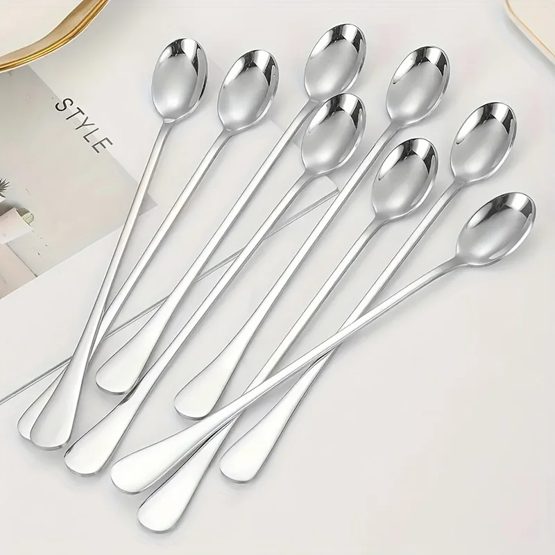 Coffee Tea Game - Stainless Steel 1/10pcs Long Handle Spoons