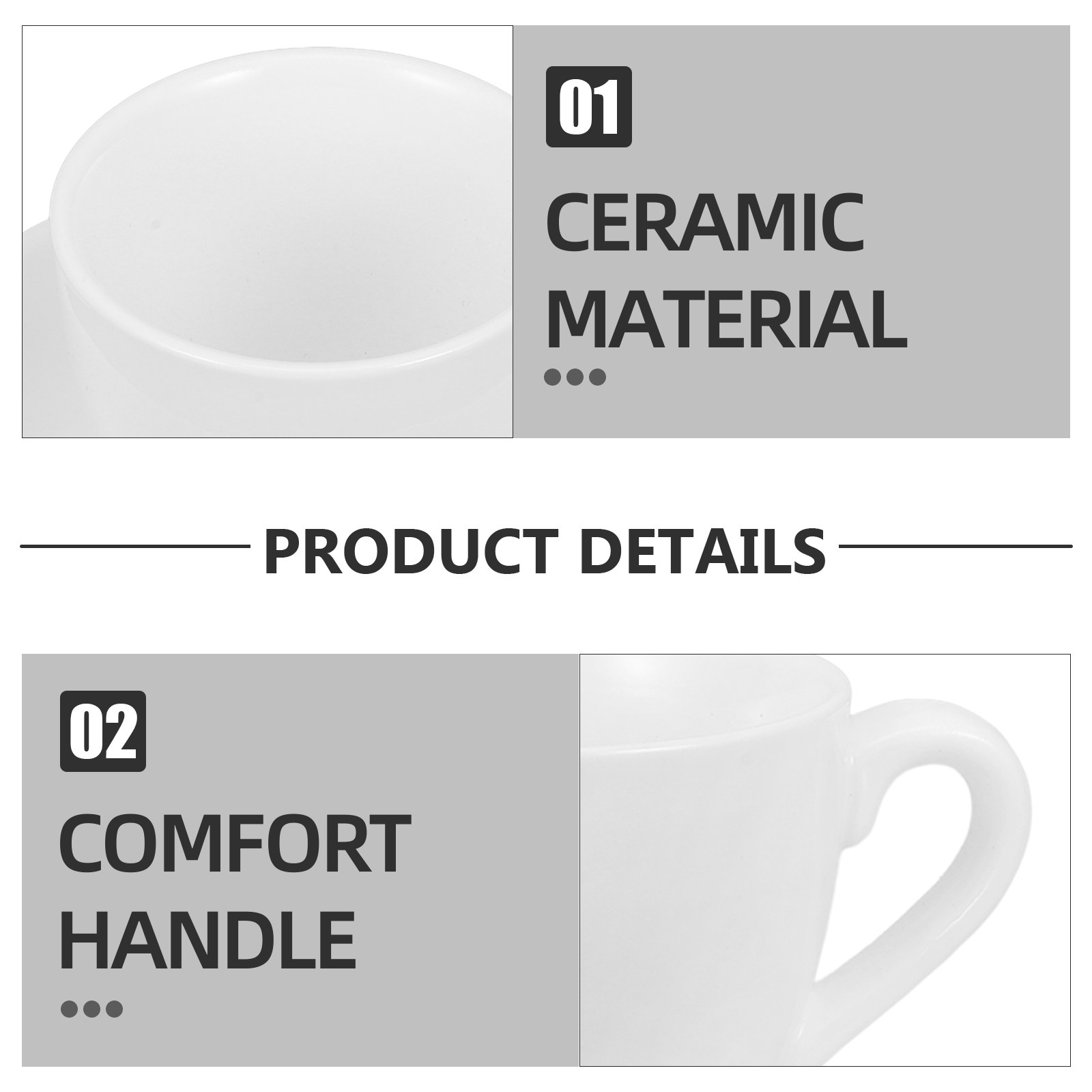 1Set Simple Coffee Cup Set wit - Juice Tea Coffee recension och pris