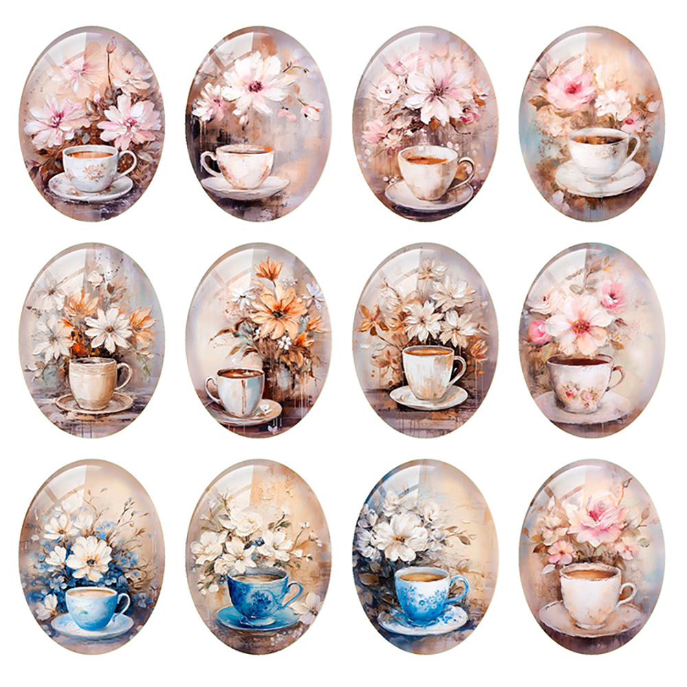 Random Mixed Round/Oval/Square - Coffee Tea Photos recension och pris