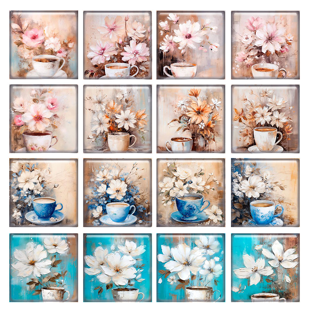 Random Mixed Round/Oval/Square - Coffee Tea Photos recension och pris