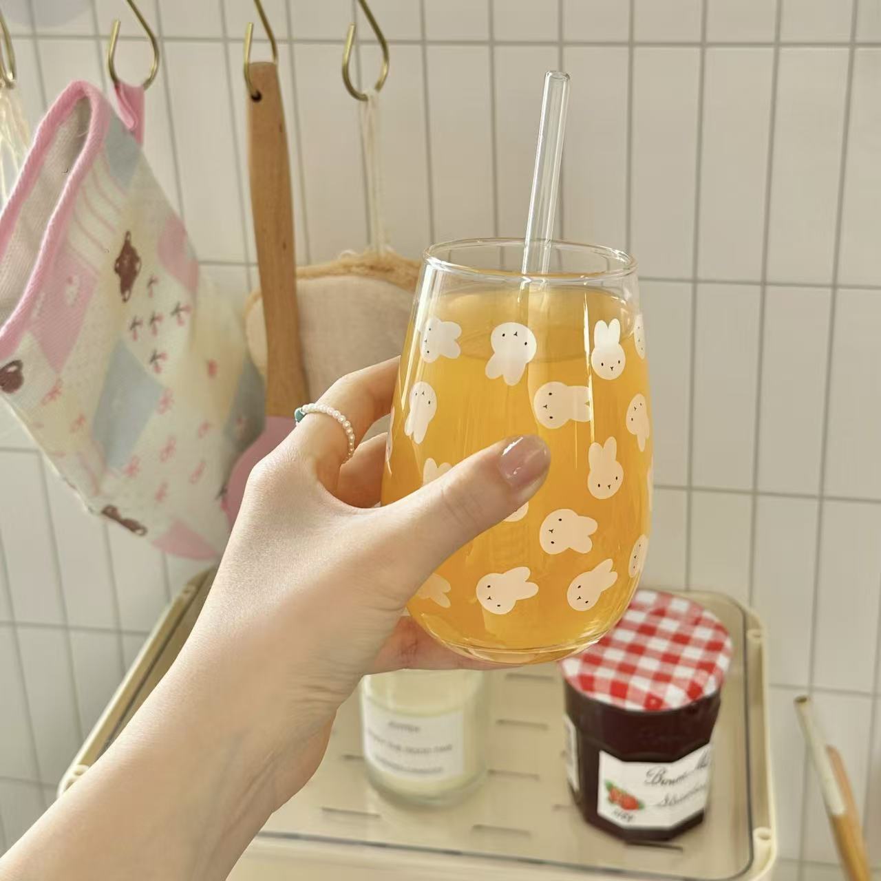 Cute Miffy Rabbit Printed Glas - Coffee And Tea Glass recension och pris