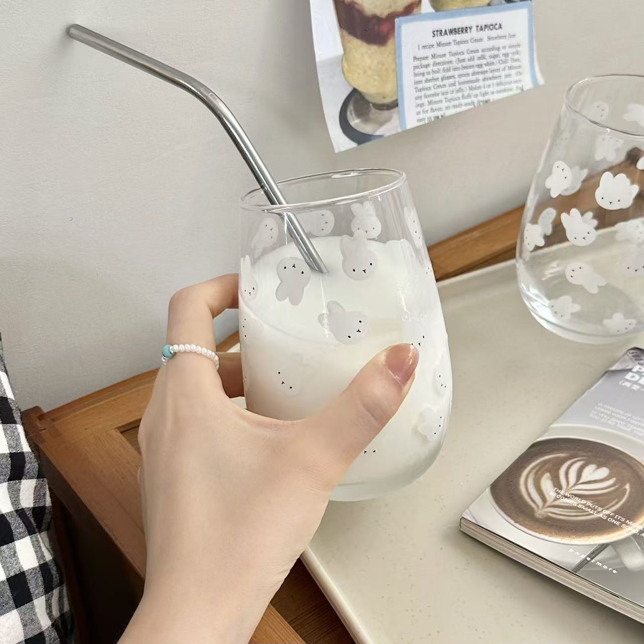Cute Miffy Rabbit Printed Glas - Coffee And Tea Glass recension och pris
