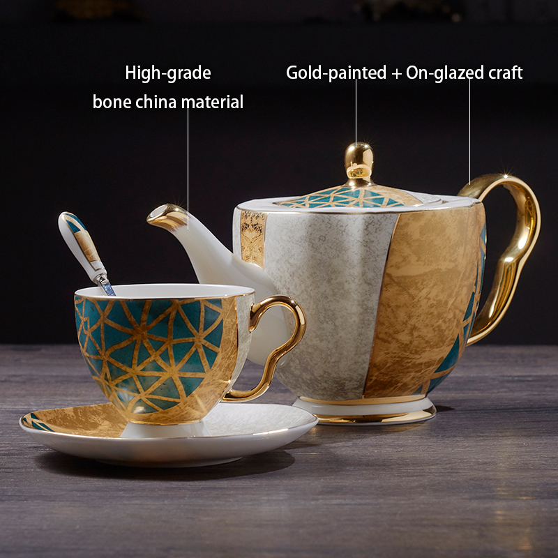 Luxury Bone China Coffee Set G - Coffee Tea Creamer recension och pris