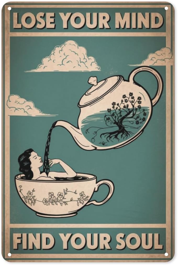 Tea Meditation Tin Sign  Zen M - Coffee Tea Nook recension och pris