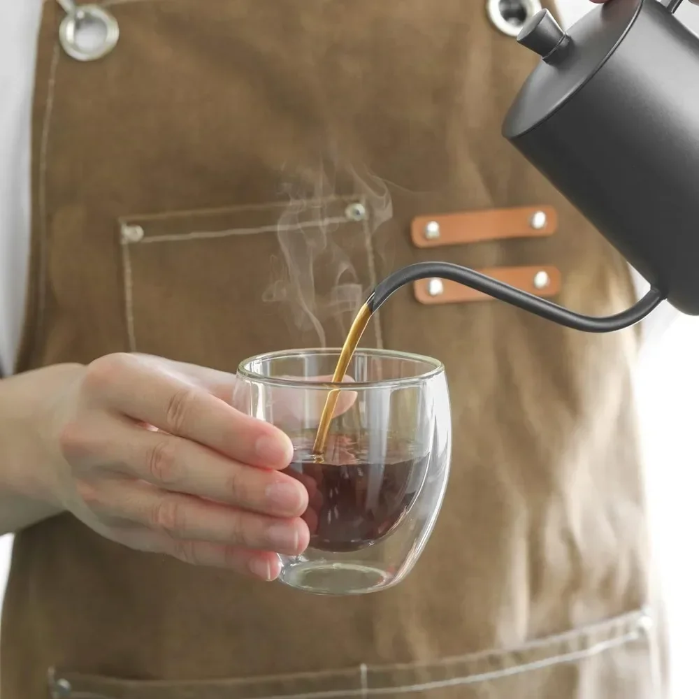 6 pcs Clear Double Wall Glass  - Coffee And Tea Bar recension och pris