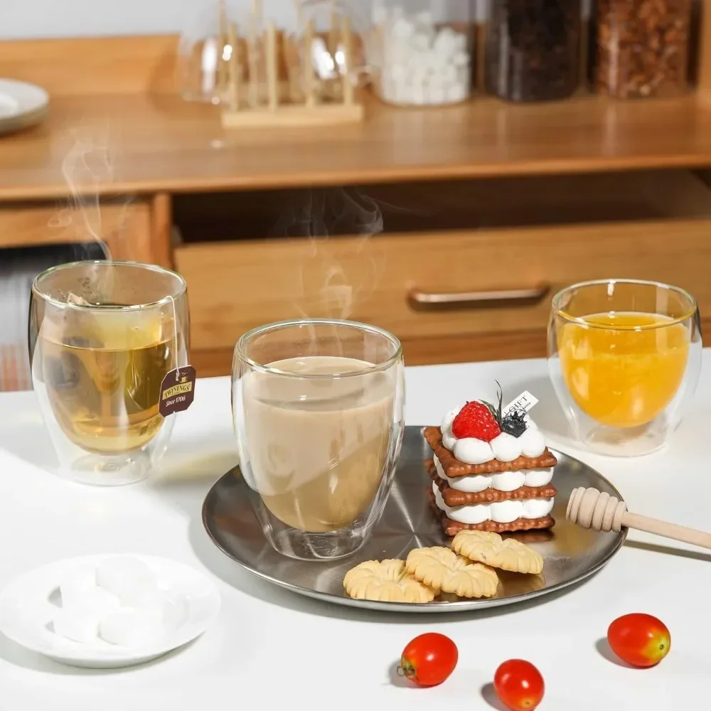 6 pcs Clear Double Wall Glass  - Coffee And Tea Bar recension och pris