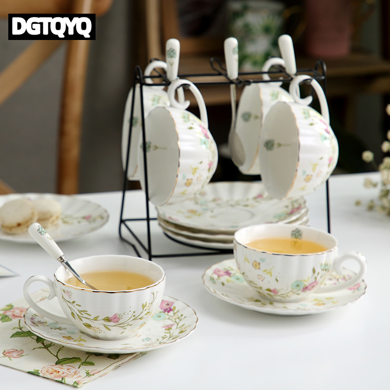 2Pcs Vintage Floral Ceramic Co - Coffee Tea Game recension och pris