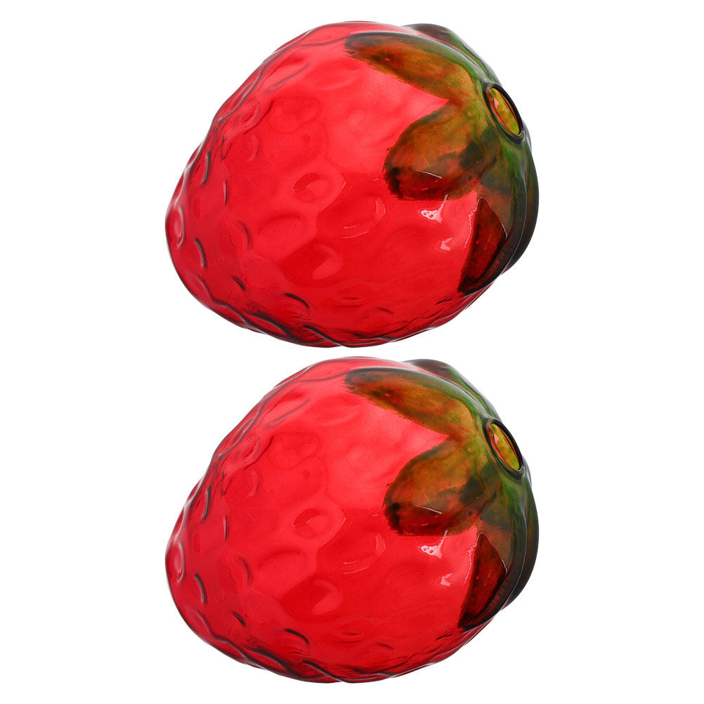 2Pcs Strawberry Drinking Glass - Juice Tea Coffee recension och pris