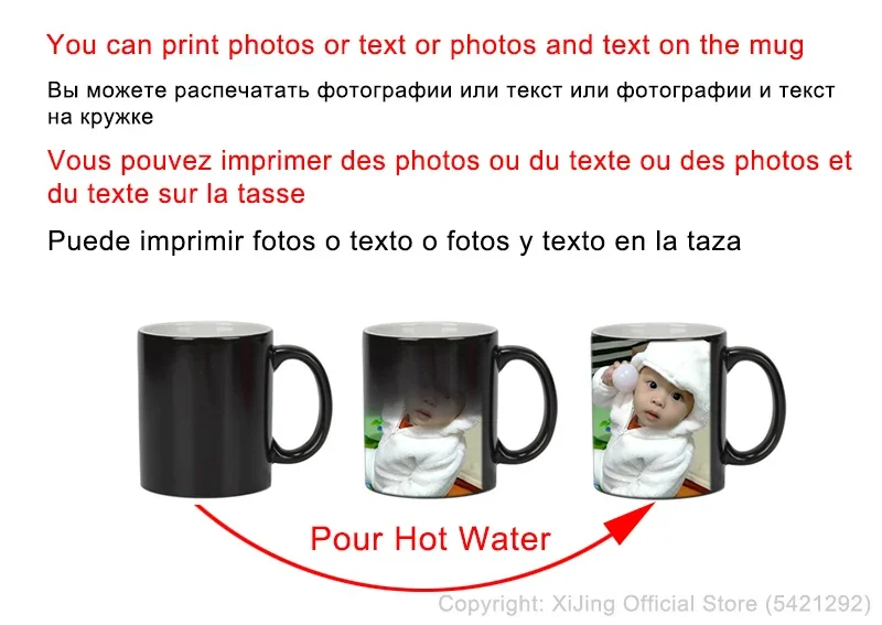 DIY Photo Black mug Magic Colo - Coffee Tea Photos recension och pris