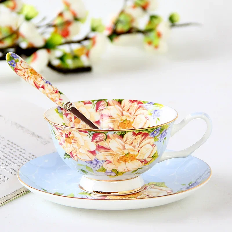 Pink Blue Flower Bone china Co - Coffee Tea Creamer recension och pris