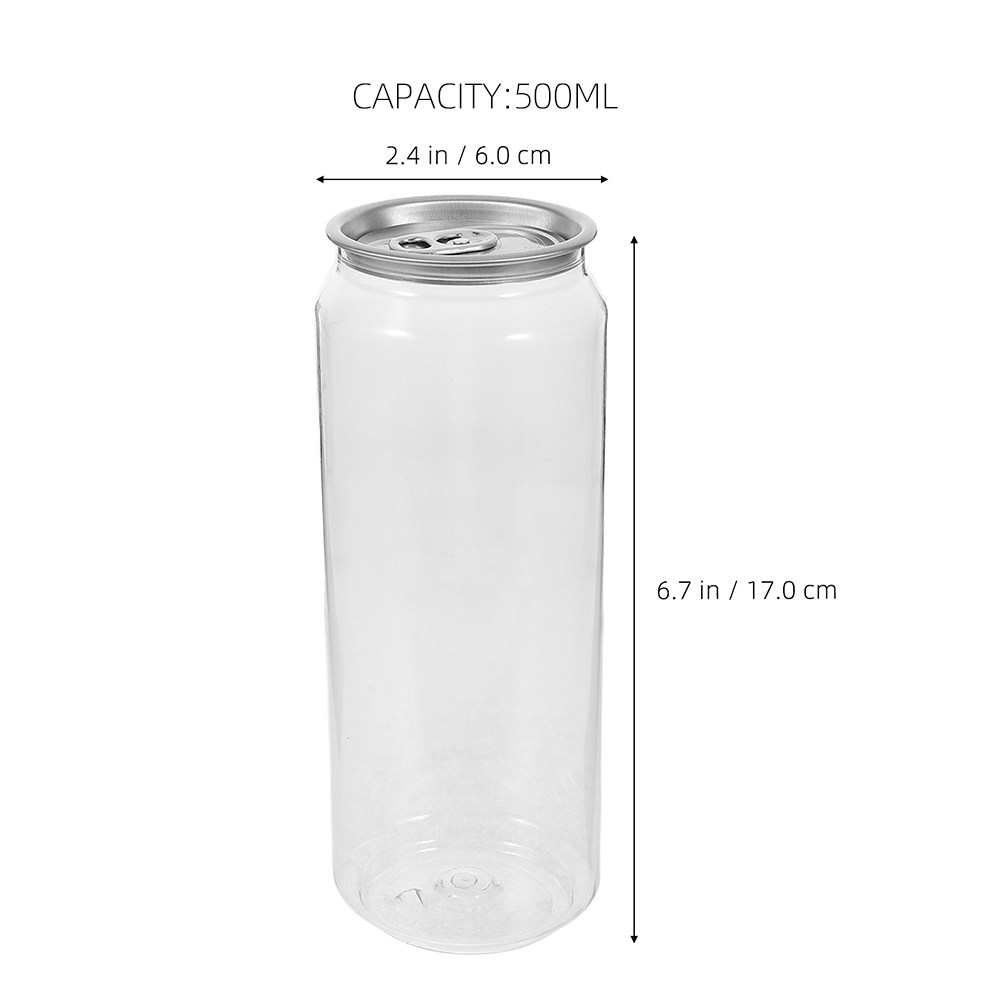 5pcs Clear Beverage Cans Empty - Juice Tea Coffee recension och pris