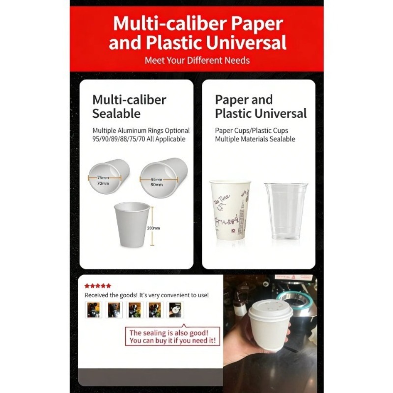Automatic Plastic Cup Sealing  - Juice Tea Coffee recension och pris