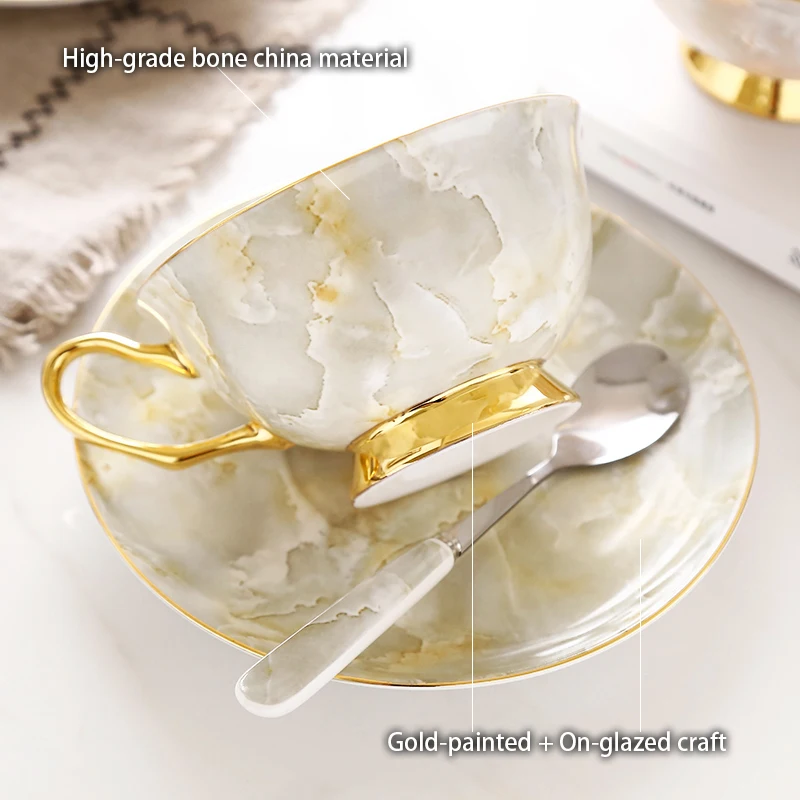 Marble Bone China Coffee Set M - Coffee Tea Creamer recension och pris