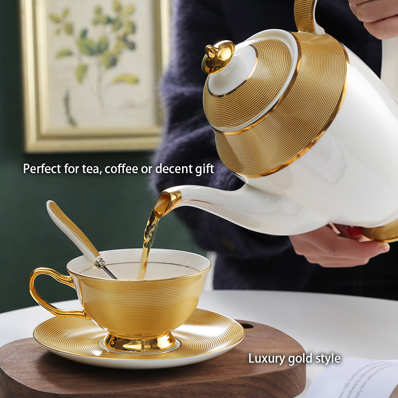 Luxury Gold Bone China Coffee  - Coffee Tea Creamer recension och pris