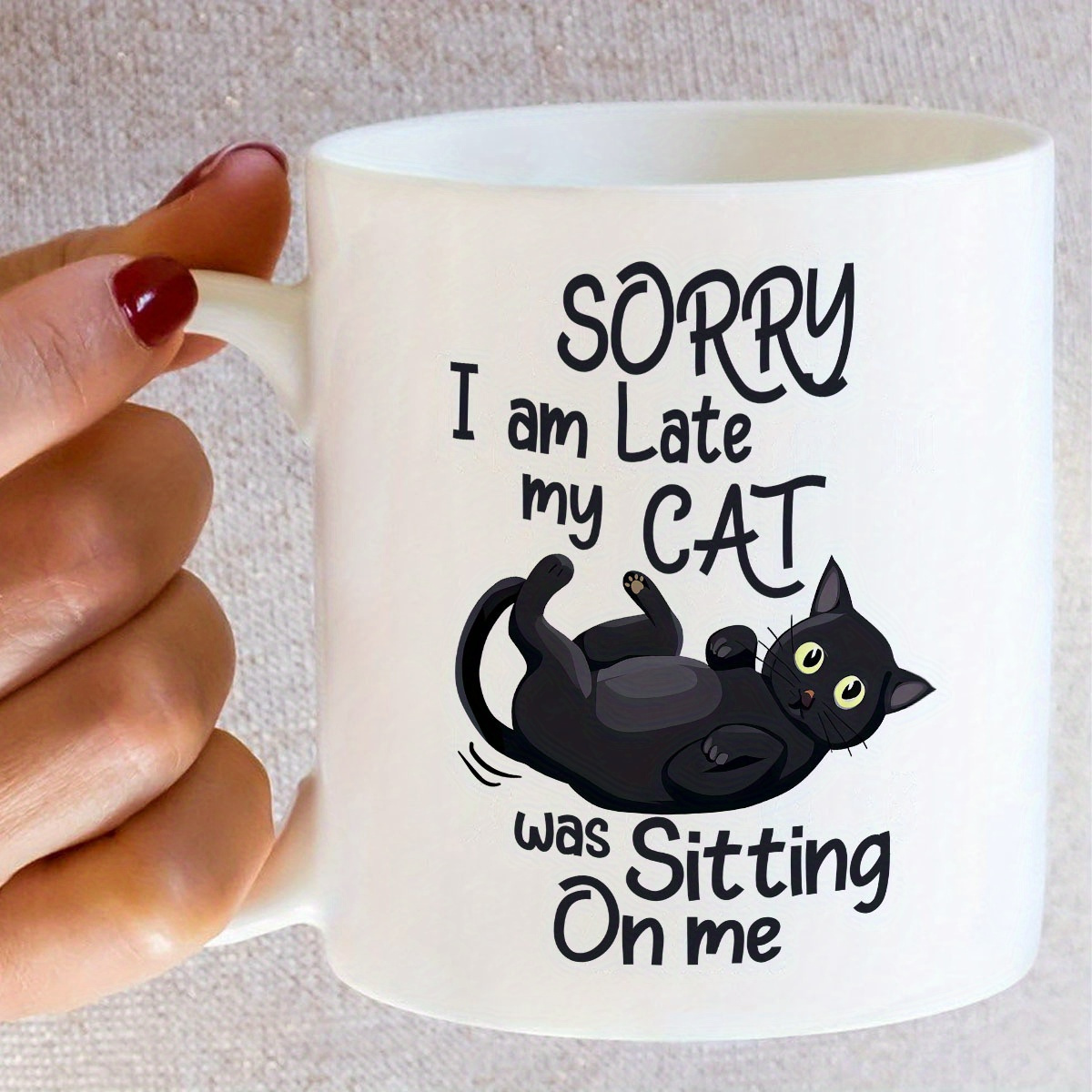 1 Funny Cat Shaped Ceramic Mug - Coffee Tea With Me recension och pris