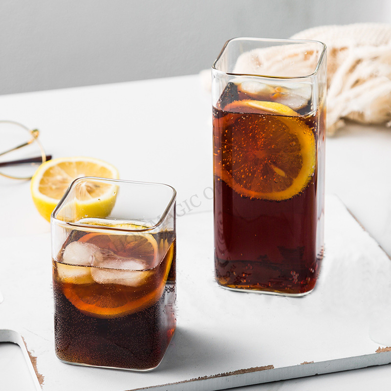 6/4/2/1Pcs Square Glass Cup Co - Juice Tea Coffee recension och pris