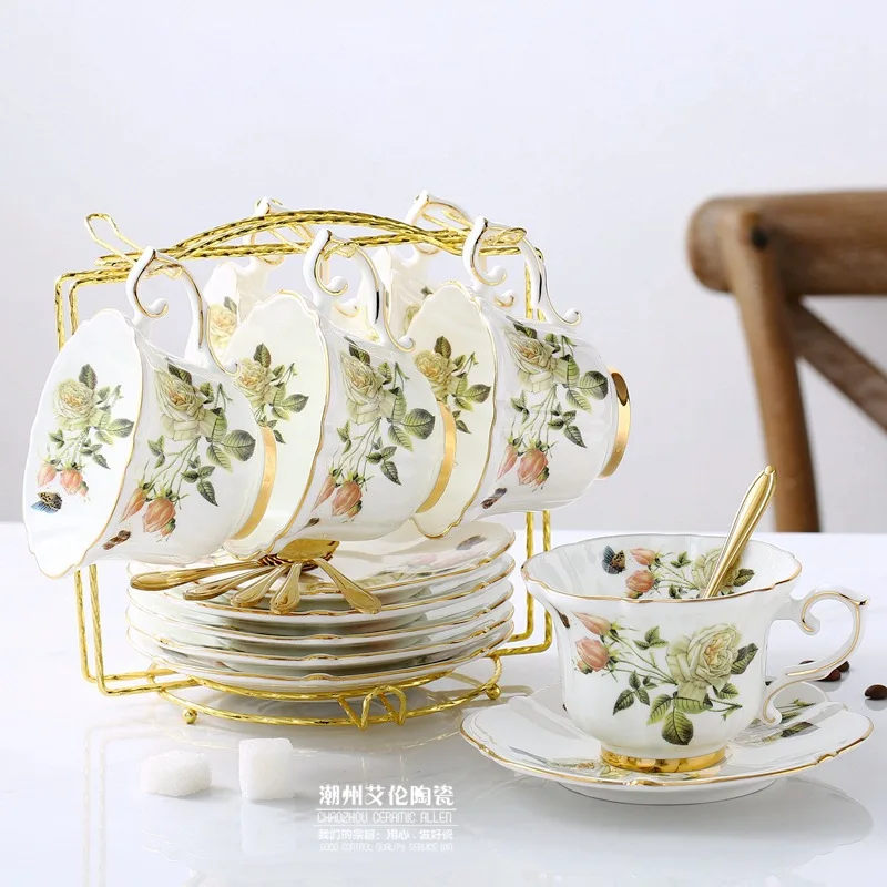 Bone China Coffee Set Camellia - Coffee Tea Creamer recension och pris