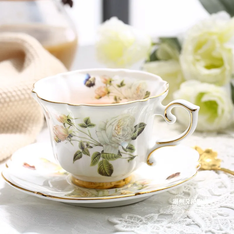 Bone China Coffee Set Camellia - Coffee Tea Creamer recension och pris