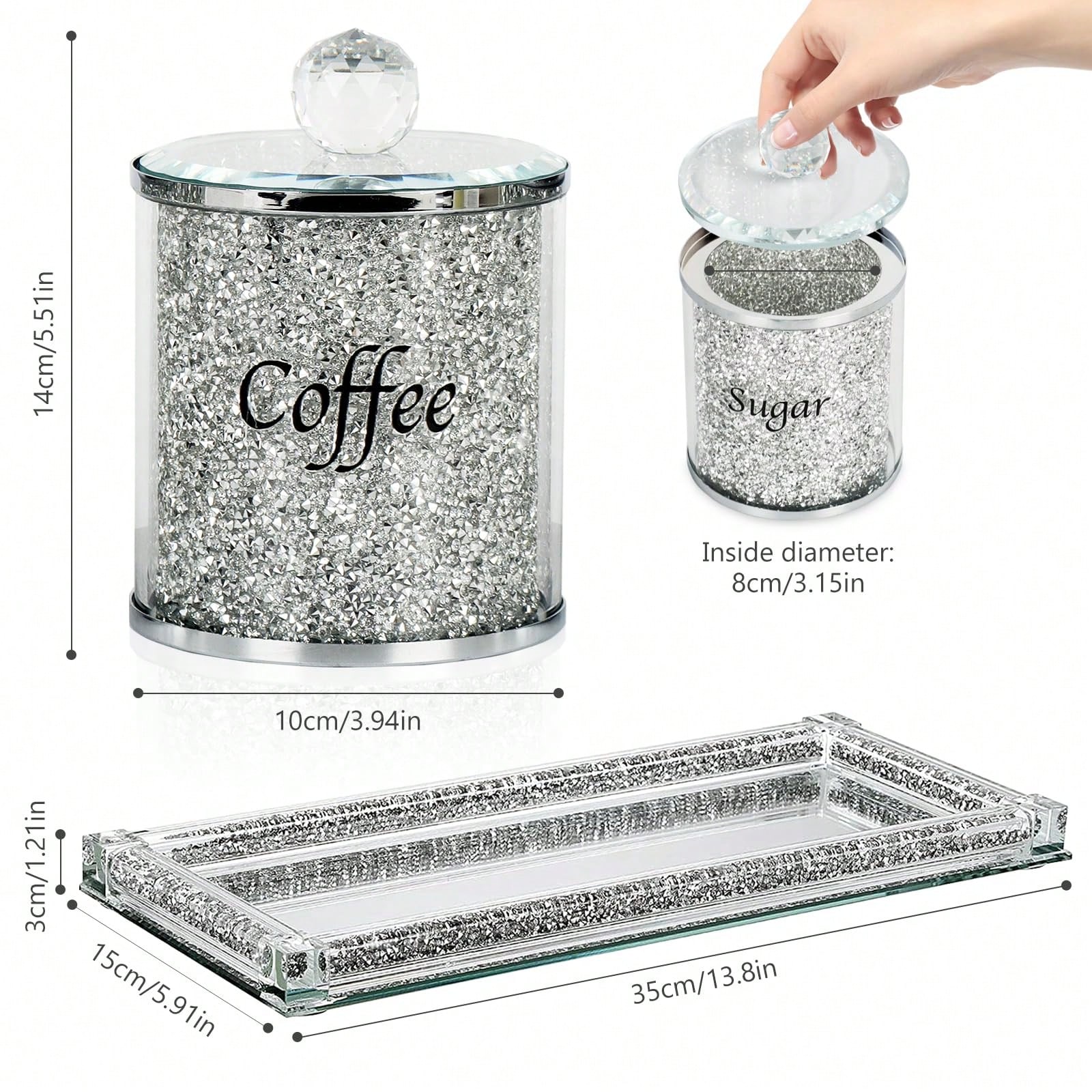 Coffee Sugar Tea Canister Set  - Coffee And Tea Bar recension och pris
