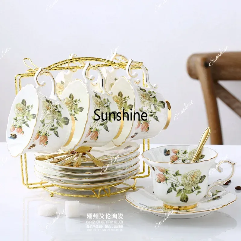 Bone China Coffee Set Camellia - Coffee Tea Creamer recension och pris