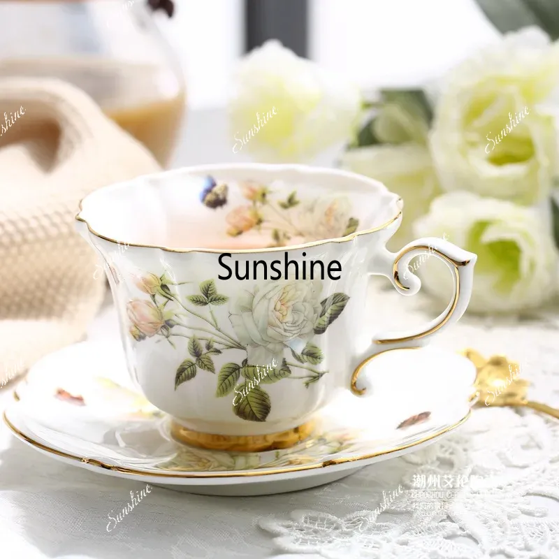 Bone China Coffee Set Camellia - Coffee Tea Creamer recension och pris