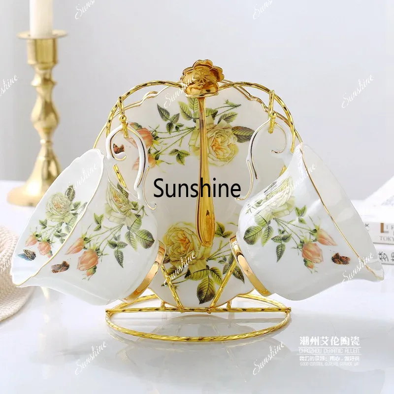 Bone China Coffee Set Camellia - Coffee Tea Creamer recension och pris