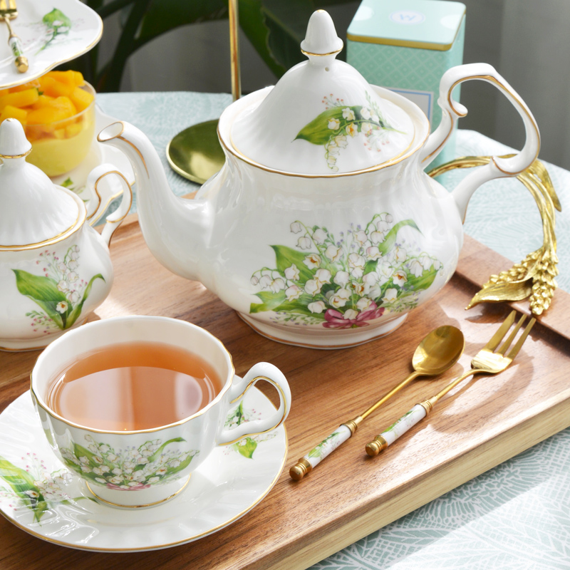 Tea Cup Saucers Lily Valley Se - Coffee Tea Creamer recension och pris