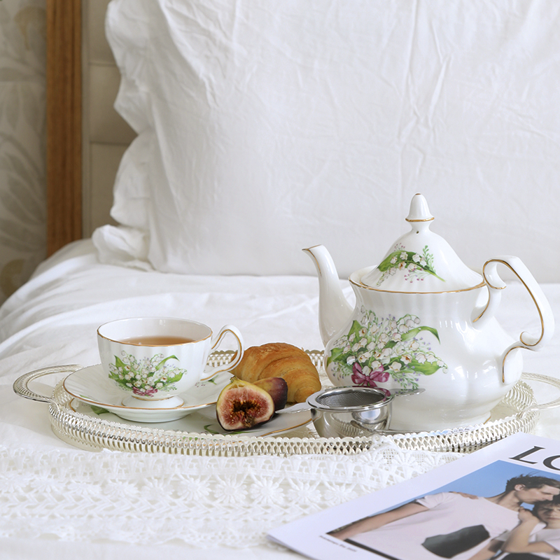 Tea Cup Saucers Lily Valley Se - Coffee Tea Creamer recension och pris