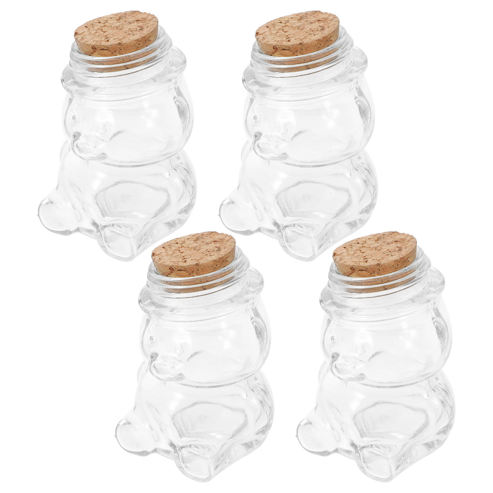 4Pcs Glass Candy Jar Set Trans - Coffee And Tea Glass recension och pris