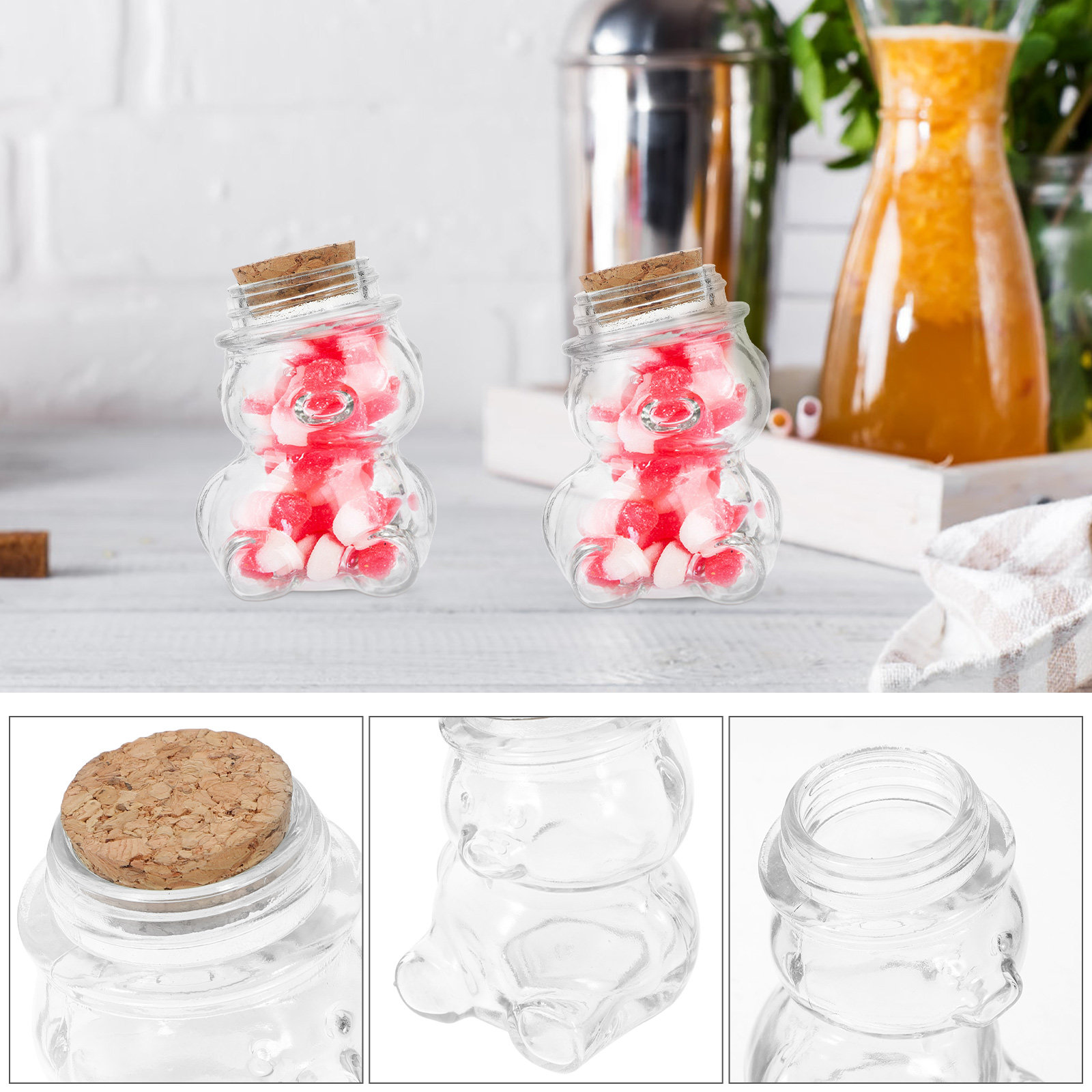 4Pcs Glass Candy Jar Set Trans - Coffee And Tea Glass recension och pris