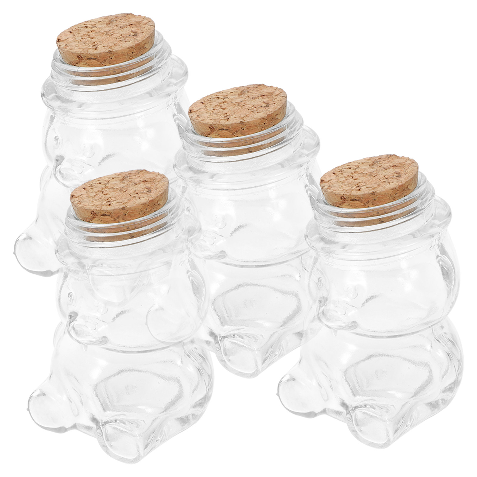 4Pcs Glass Candy Jar Set Trans - Coffee And Tea Glass recension och pris