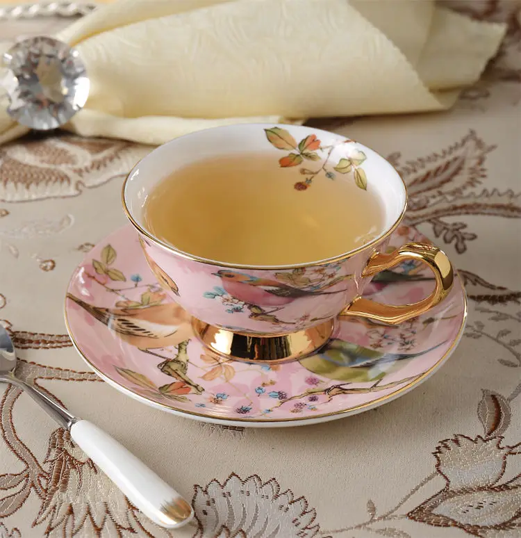 Bone china Coffee Cup Set Pink - Coffee Tea Creamer recension och pris