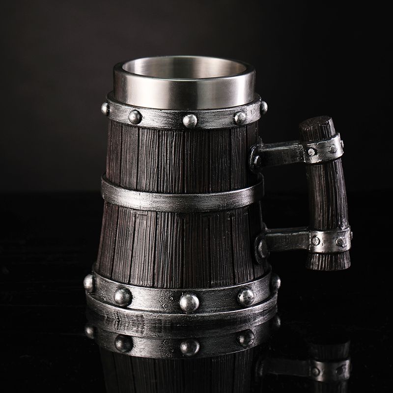 Wood Grain Beer Glass Resin St - Coffee And Tea Bar recension och pris