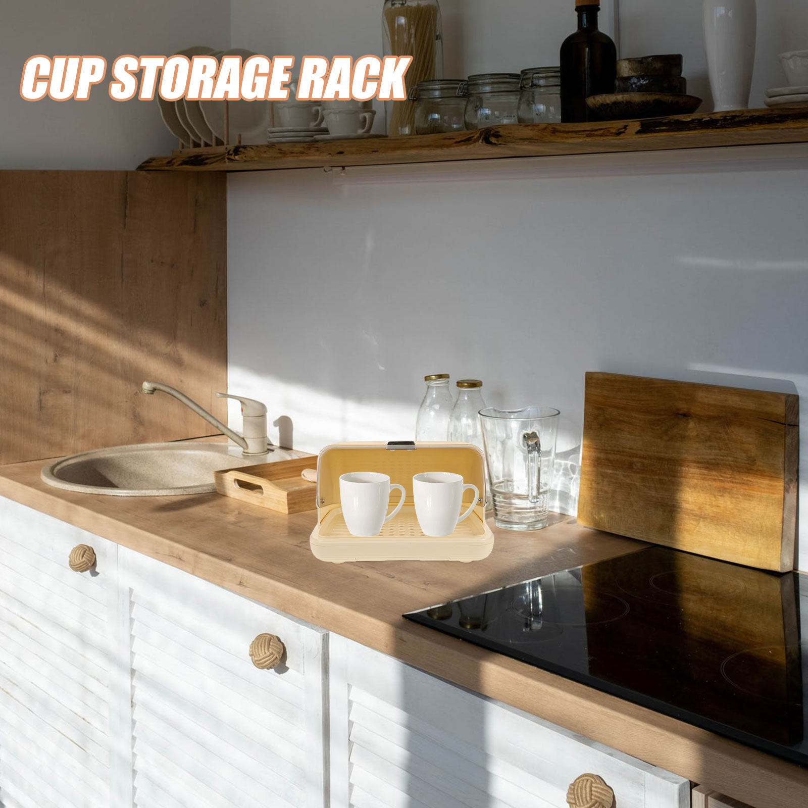Cup Storage Organizer Box Desk - Coffee And Tea Glass recension och pris