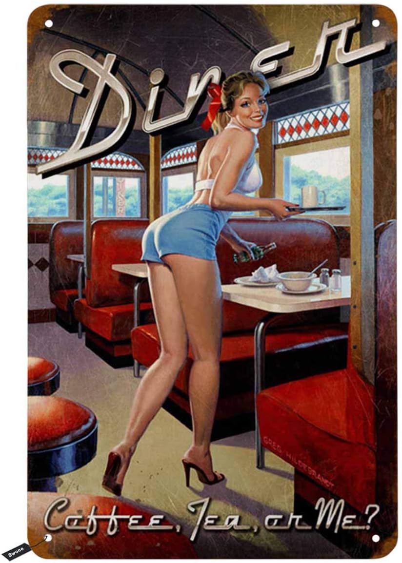 Swono Dinner Tin Signs,Pinup G - Coffee Tea With Me recension och pris